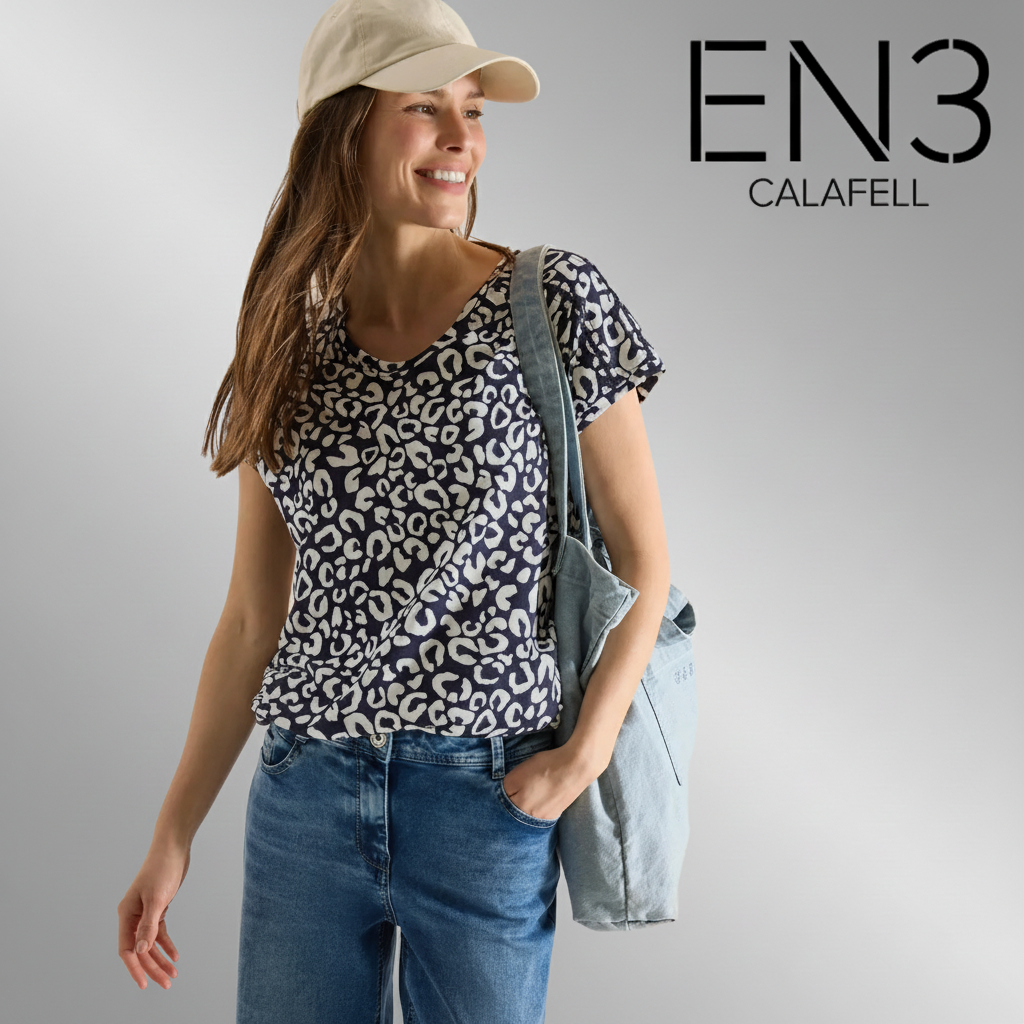CECIL CAMISETA ESTAMPADA AZUL