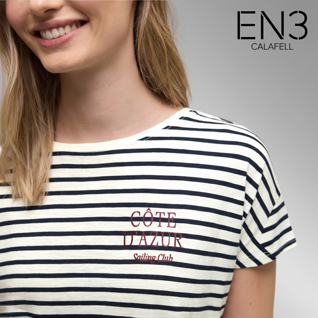 EN3CALAFELL CAMISETA CAMISETA A RAYAS ESTILO MARINERO