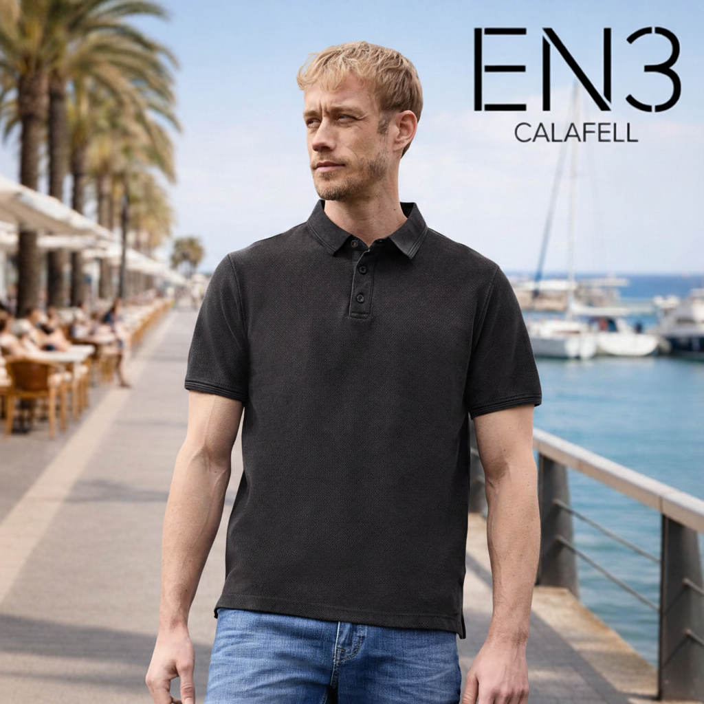 STREET ONE MEN POLO CUELLO 3 BOTONES AZUL