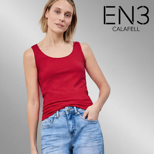EN3CALAFELL CAMISETA BASICA TIRANTES ROJA STREET ONE
