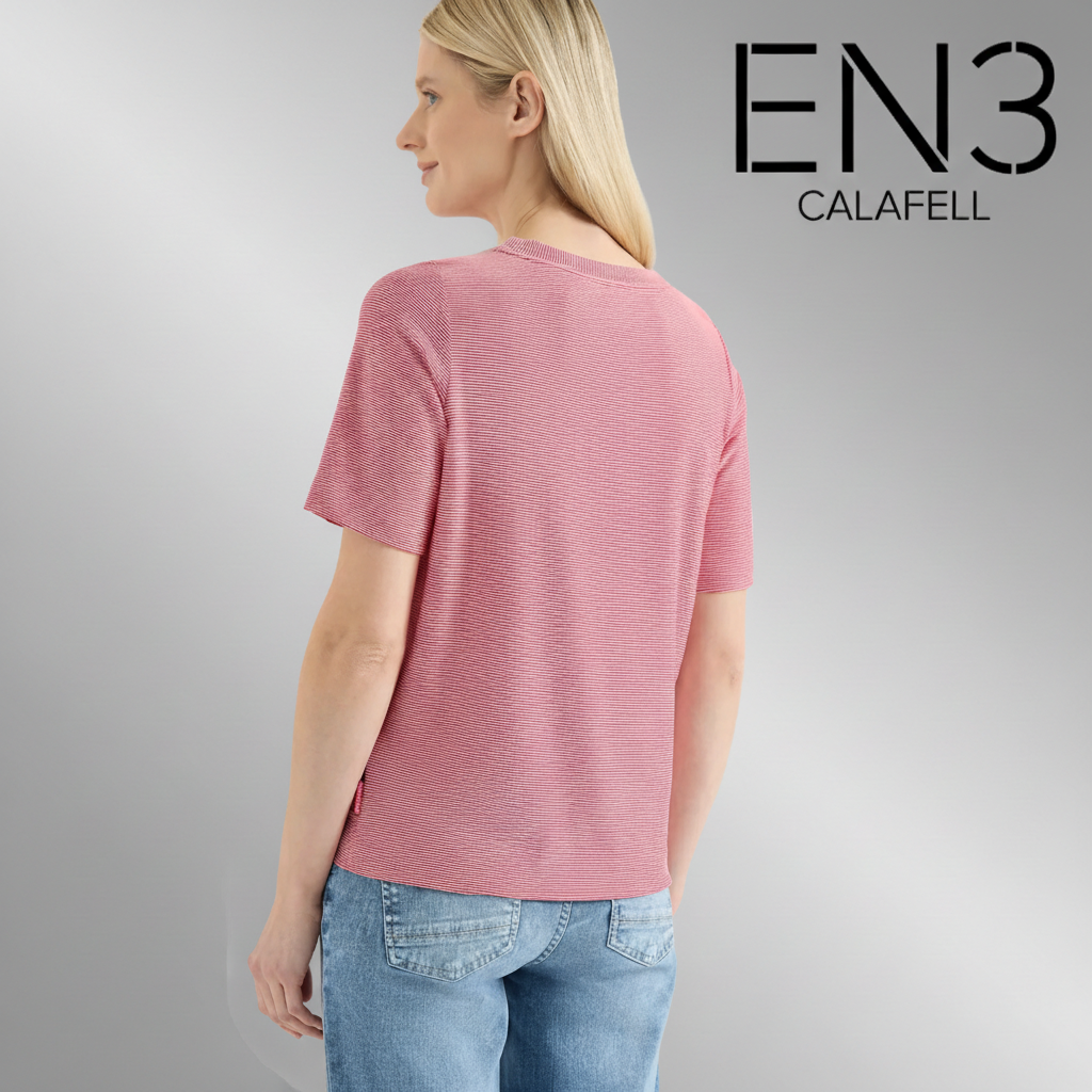 EN3CALAFELL CAMISETA RAYAS ROSA CECIL