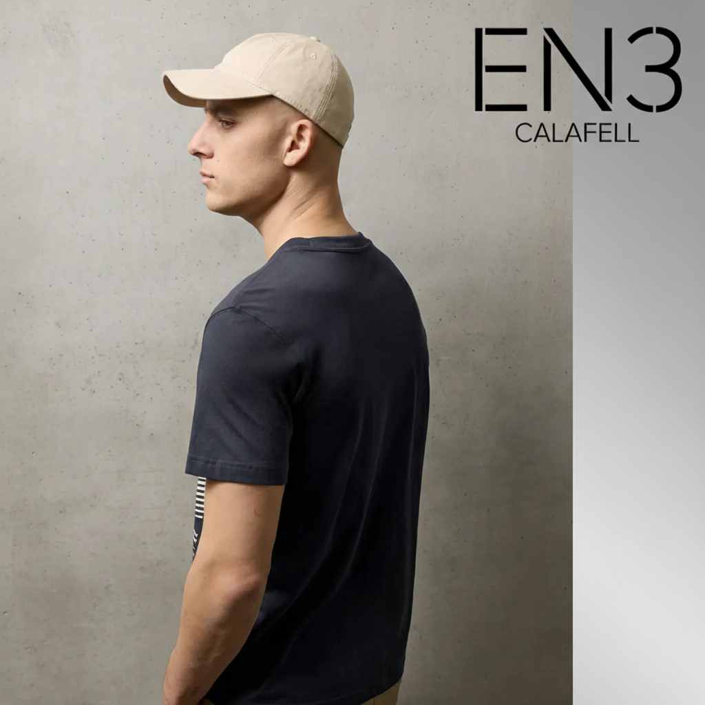 EN3CALAFELL CAMISETA AZUL MARINO CON PRINT STREET ONE