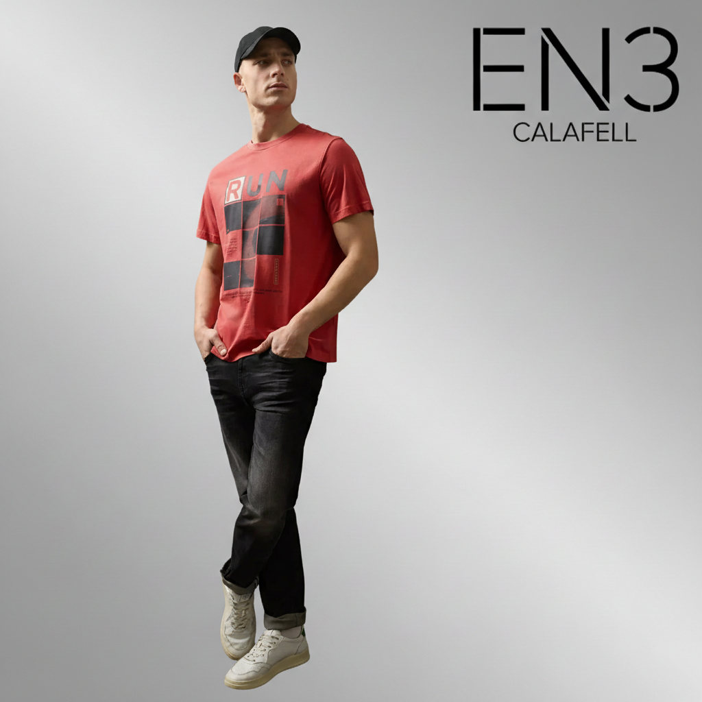 EN3CALAFELL CAMISETA CORAL CON PRINT STREET ONE