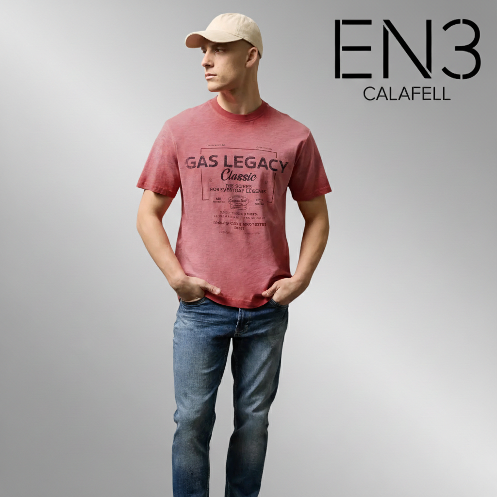 EN3CALAFELL CAMISETA CORAL EFECTO LAVADO