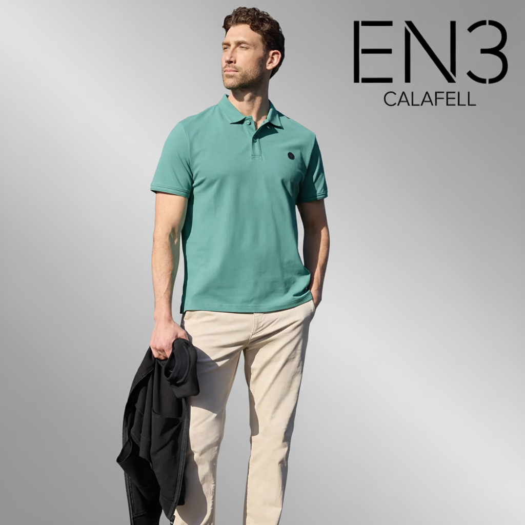 STREET ONE POLO BASICO VERDE ALGODON