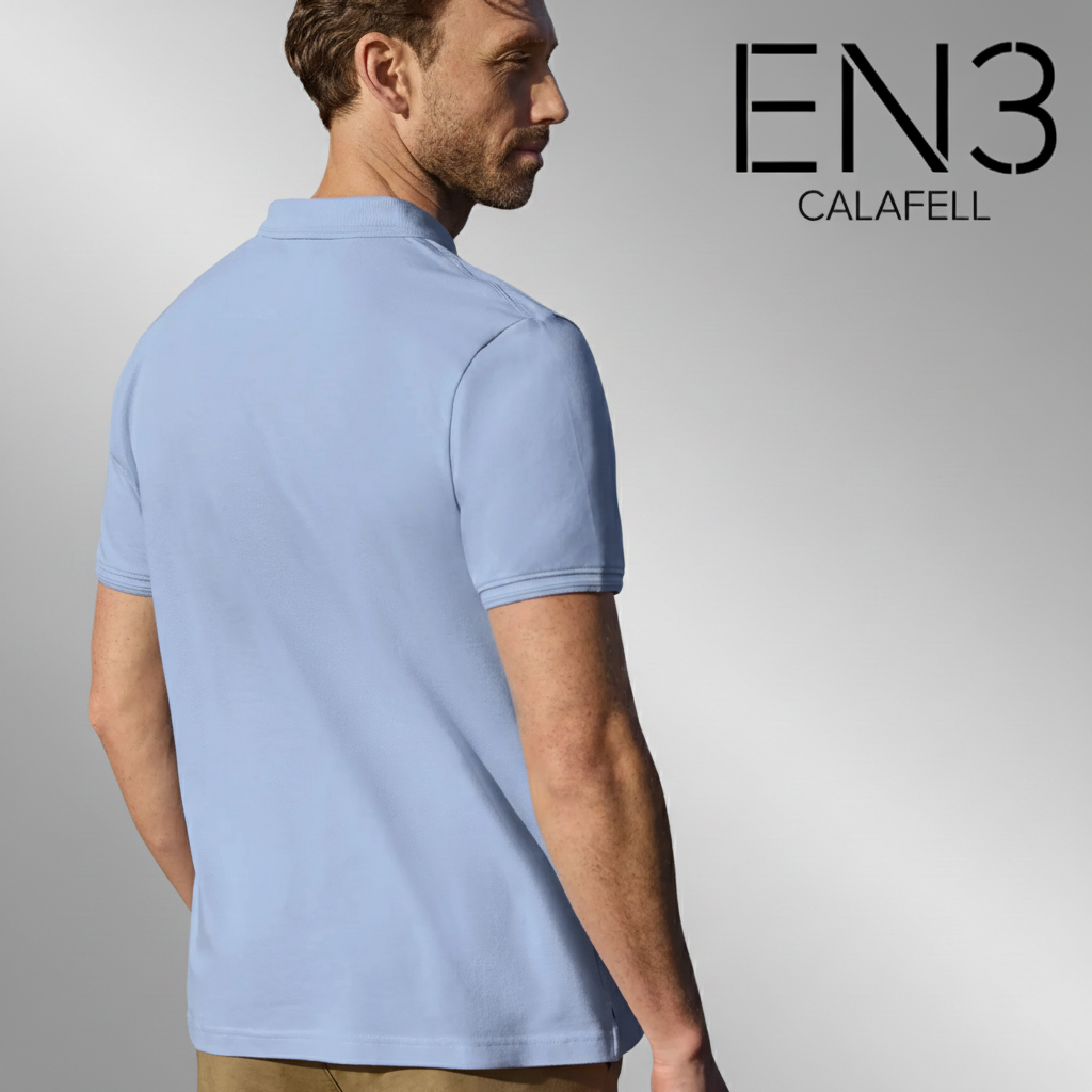 STREET ONE POLO BASICO CELESTE ALGODON