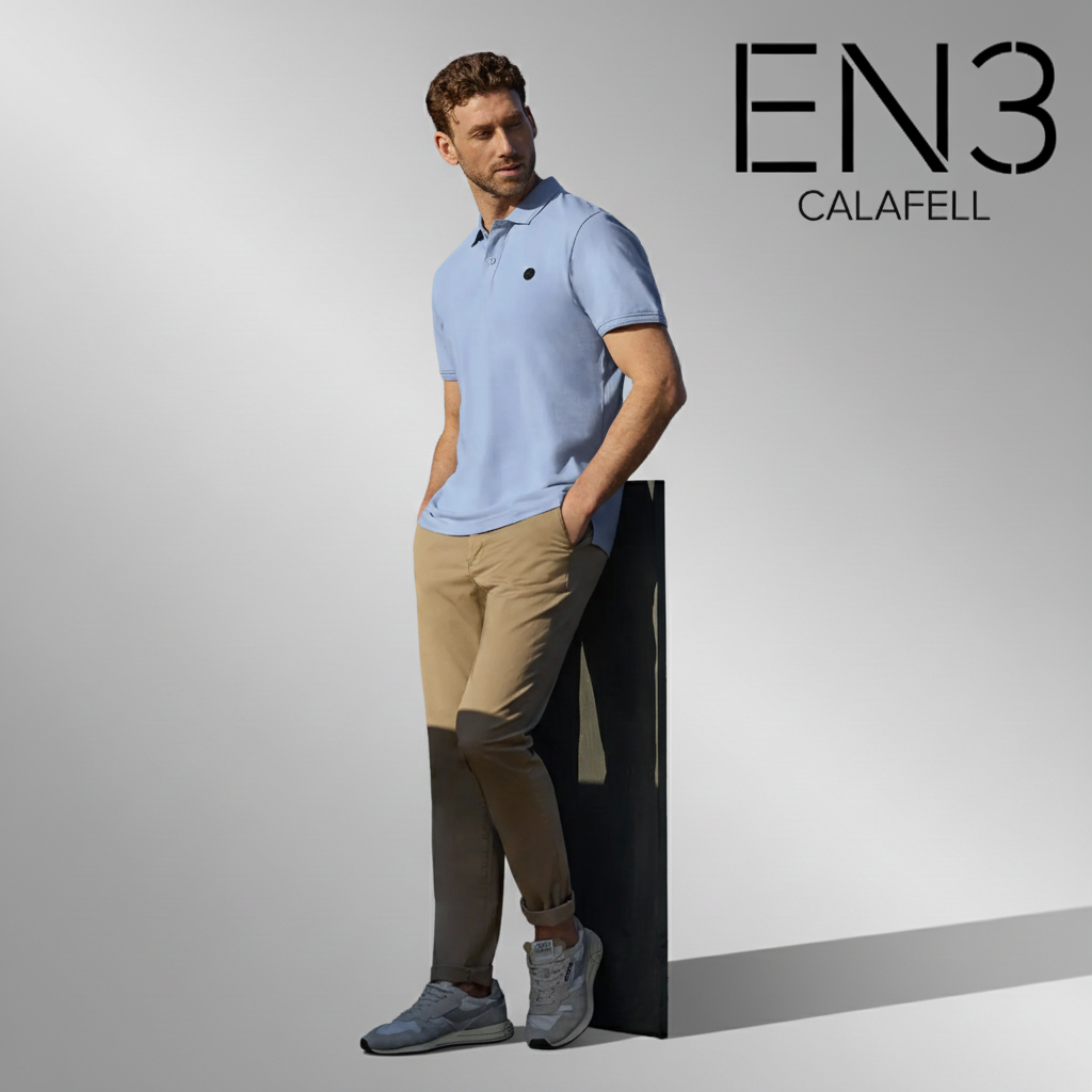 STREET ONE POLO BASICO CELESTE ALGODON