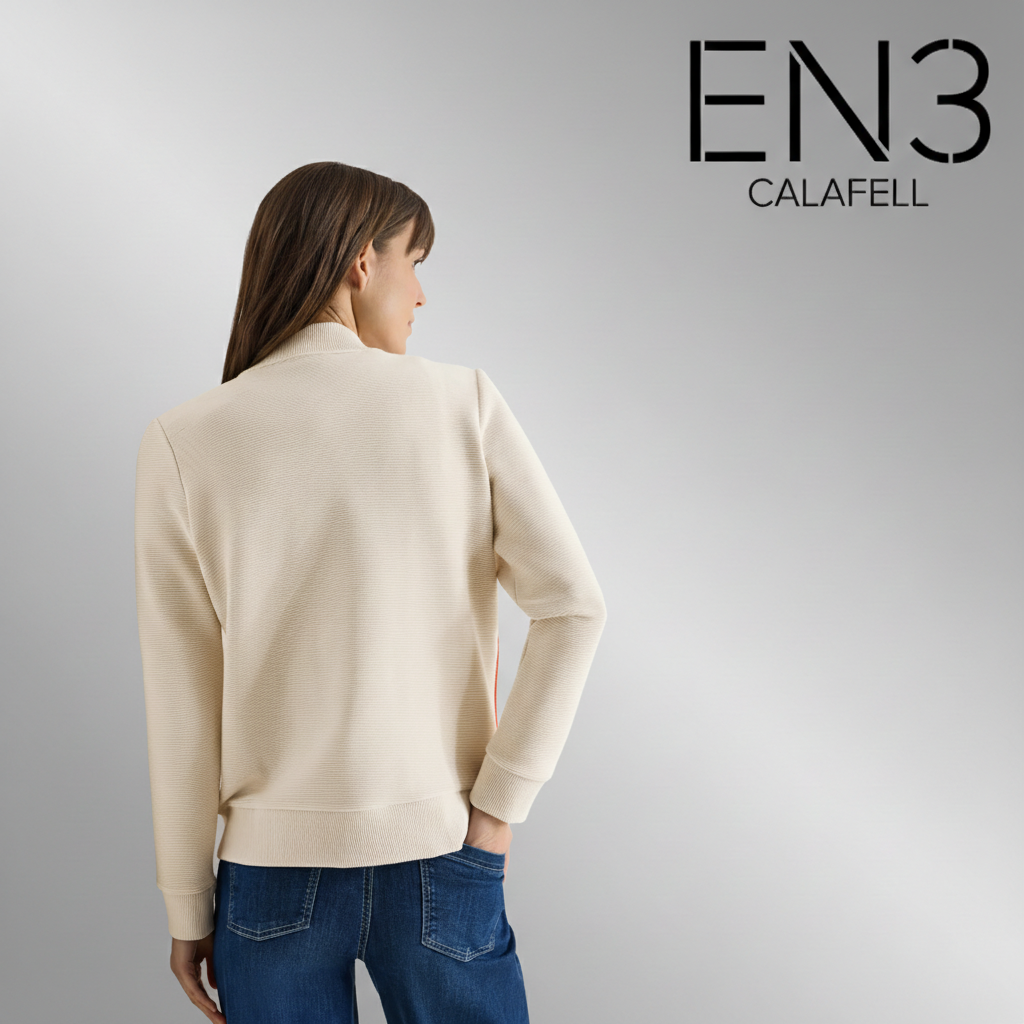 EN3CALAFELL SUDADERA DE PUNTO ESTILO BOMBER CECIL