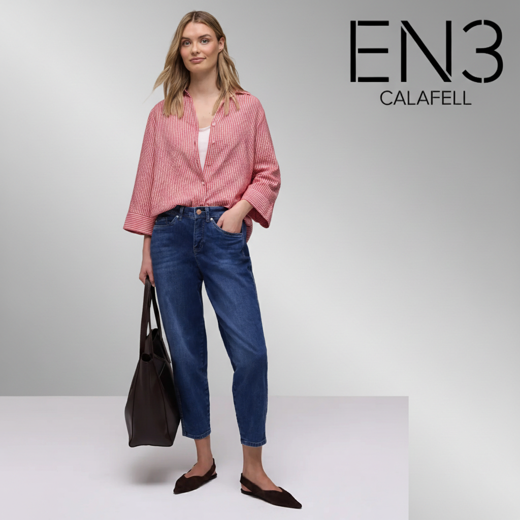 EN3CALAFELL BLUSA CAMISETA A RAYAS CORAL STREET ONE