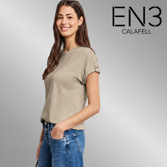 STREET ONE CAMISETA DE ALGODON BEIG