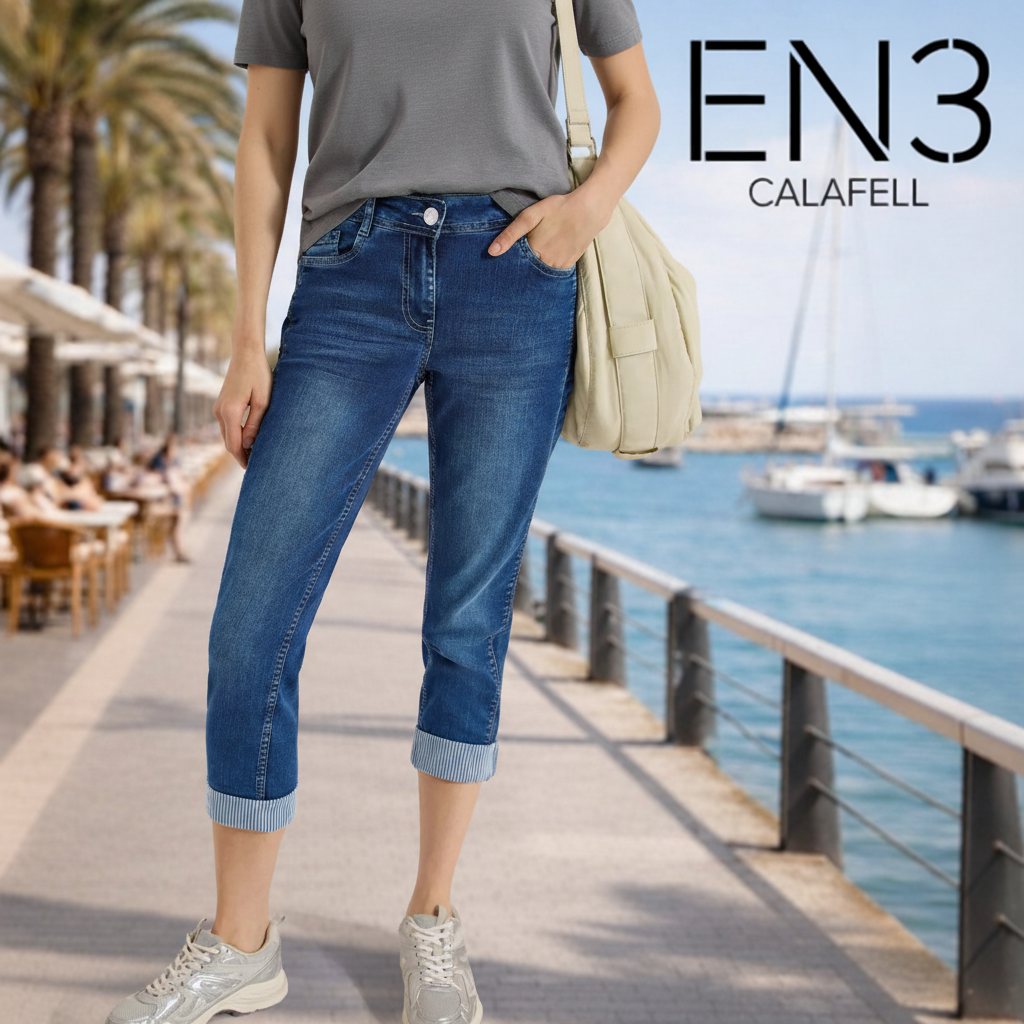 CECIL PANTALON PIRATA DETALLE DOBLADILLO