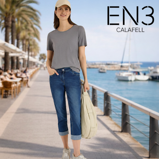CECIL PANTALON PIRATA DETALLE DOBLADILLO