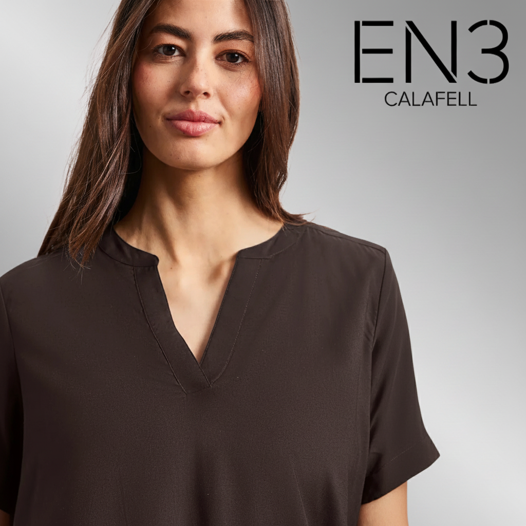CECIL BLUSA BASICA MANGA CORTA CUELLO PICO