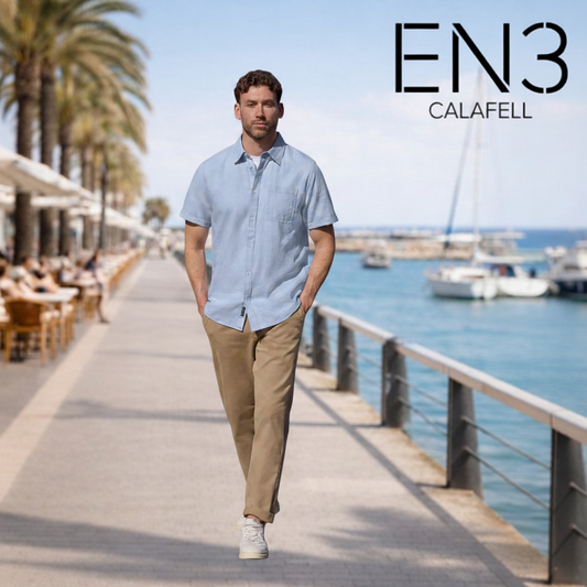 STREET ONE MEN CAMISA DE LINO MANGA CORTA