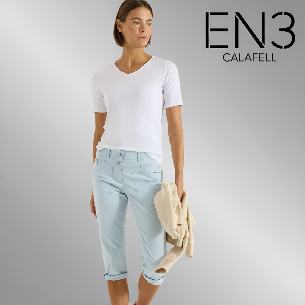 CECIL PANTALON PIRATA CELESTE