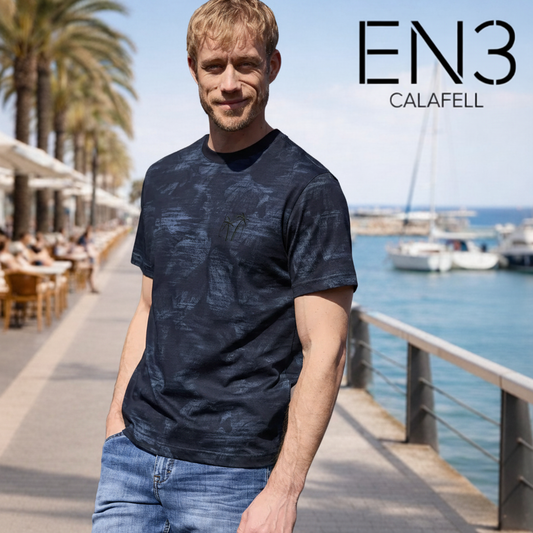 STREET ONE MEN CAMISETA AZUL MARINO ESTAMPADA
