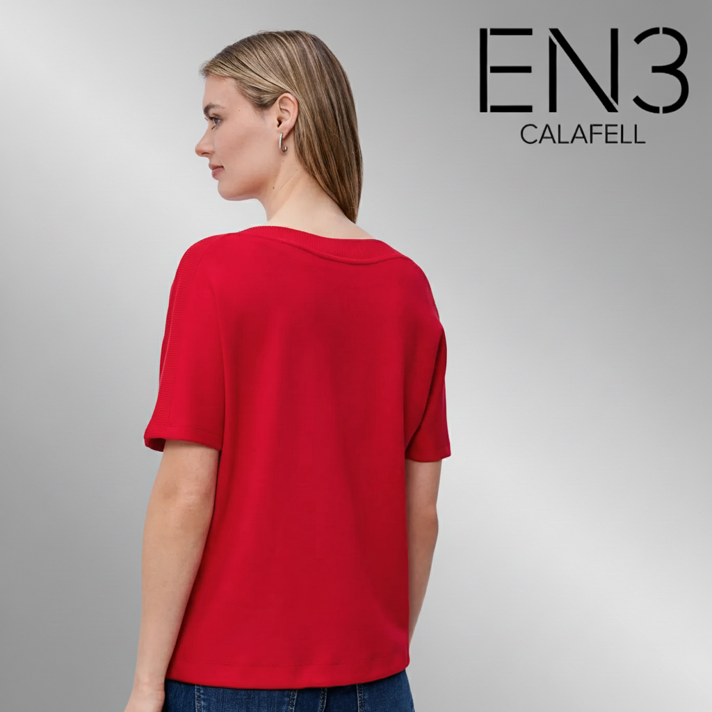 EN3CALAFELL CAMISETA DE PUNTO ROJA STREET ONE
