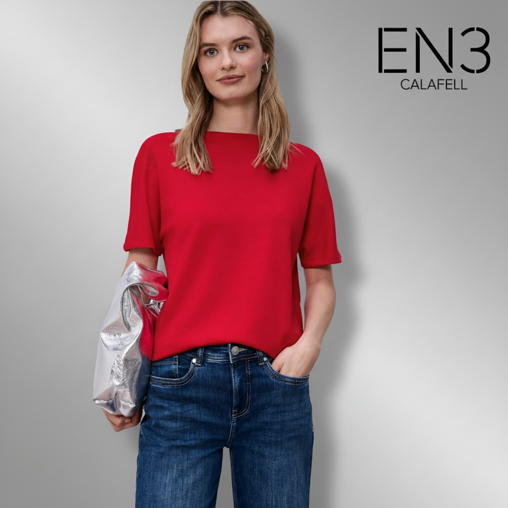 EN3CALAFELL CAMISETA DE PUNTO ROJA STREET ONE