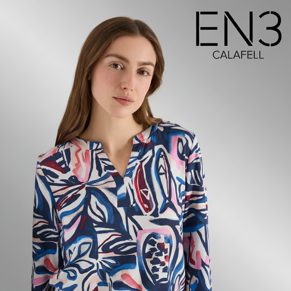 CECIL BLUSA DE ALGODON ESTAMPADA