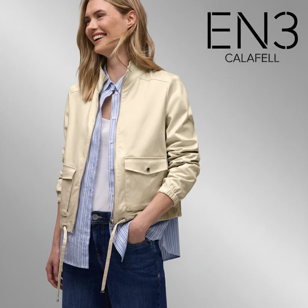 EN3CALAFELL CHAQUETA ENTRETIEMPO BEIGE STREET ONE