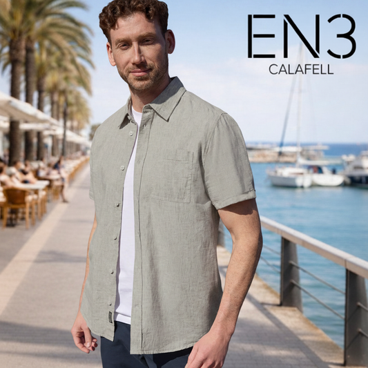 STREET ONE MEN CAMISA DE LINO MANGA CORTA