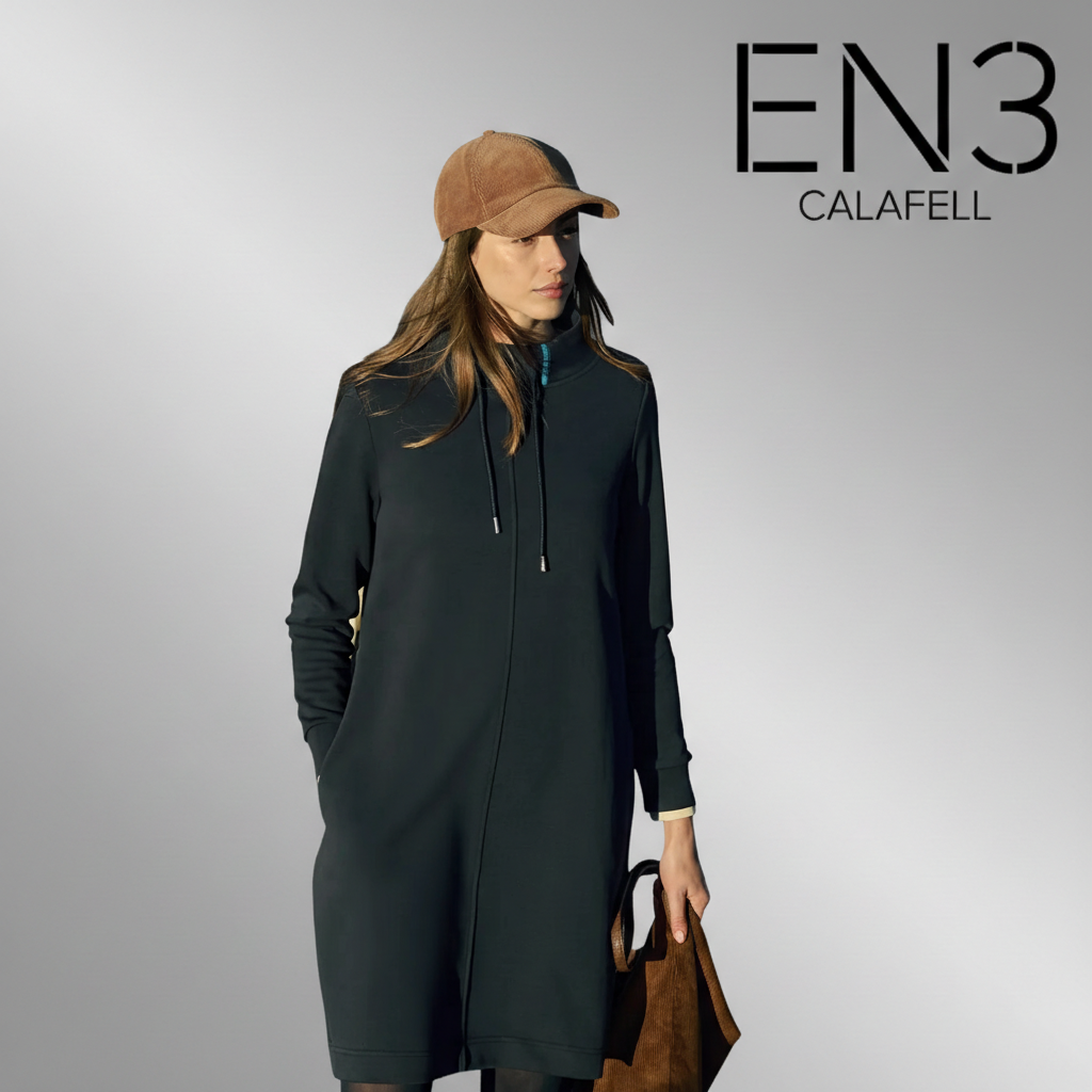 EN3CALAFELL VESTIDO CECIL DE PIQUE AZUL MARINO