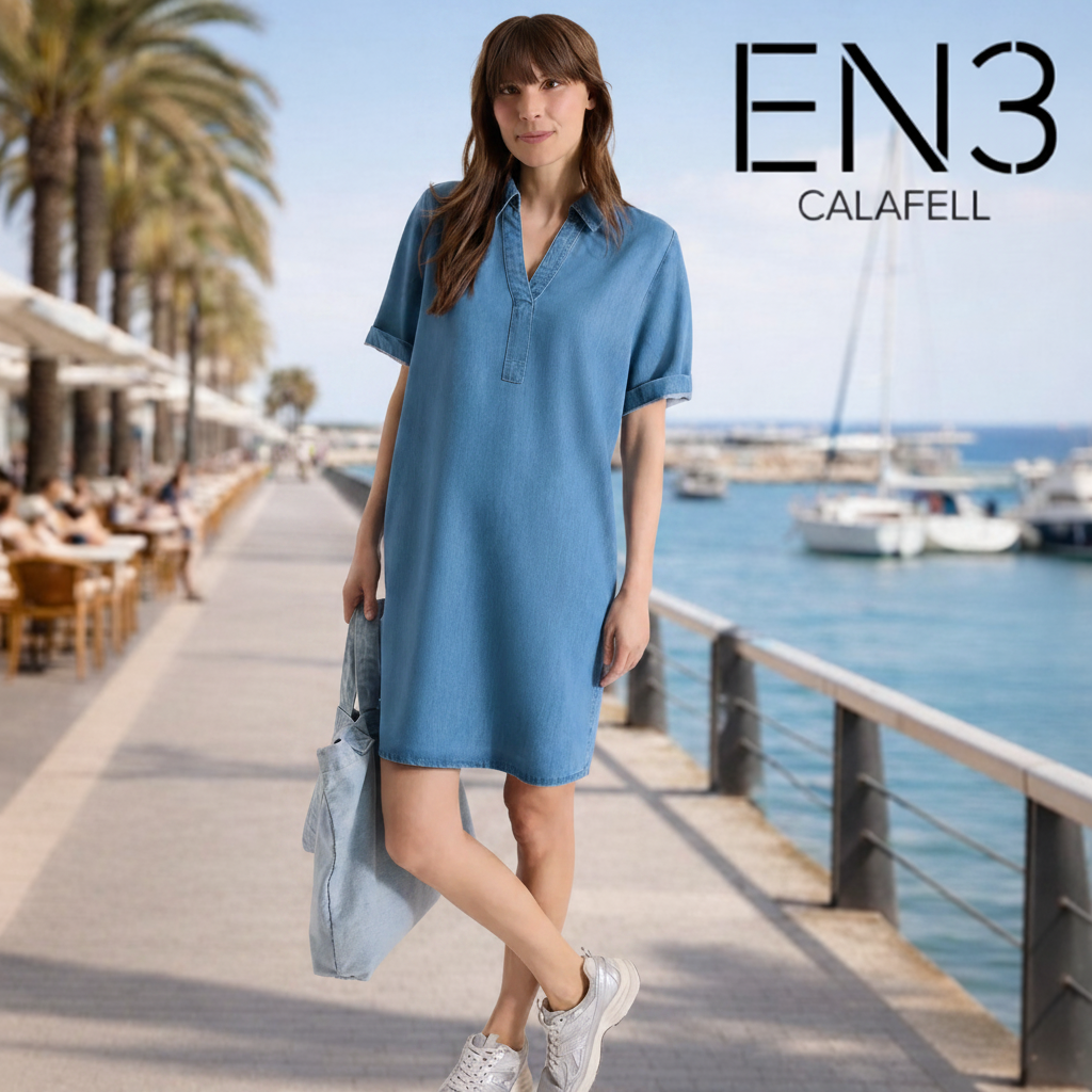 CECIL VESTIDO LYOCELL CUELLO PICO