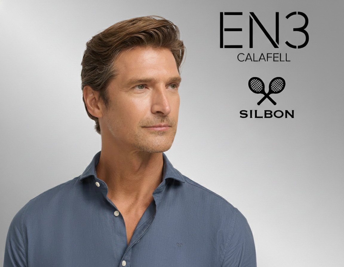 EN3CALAFELL CAMISA AZUL ESTRUCTURADA SILBON