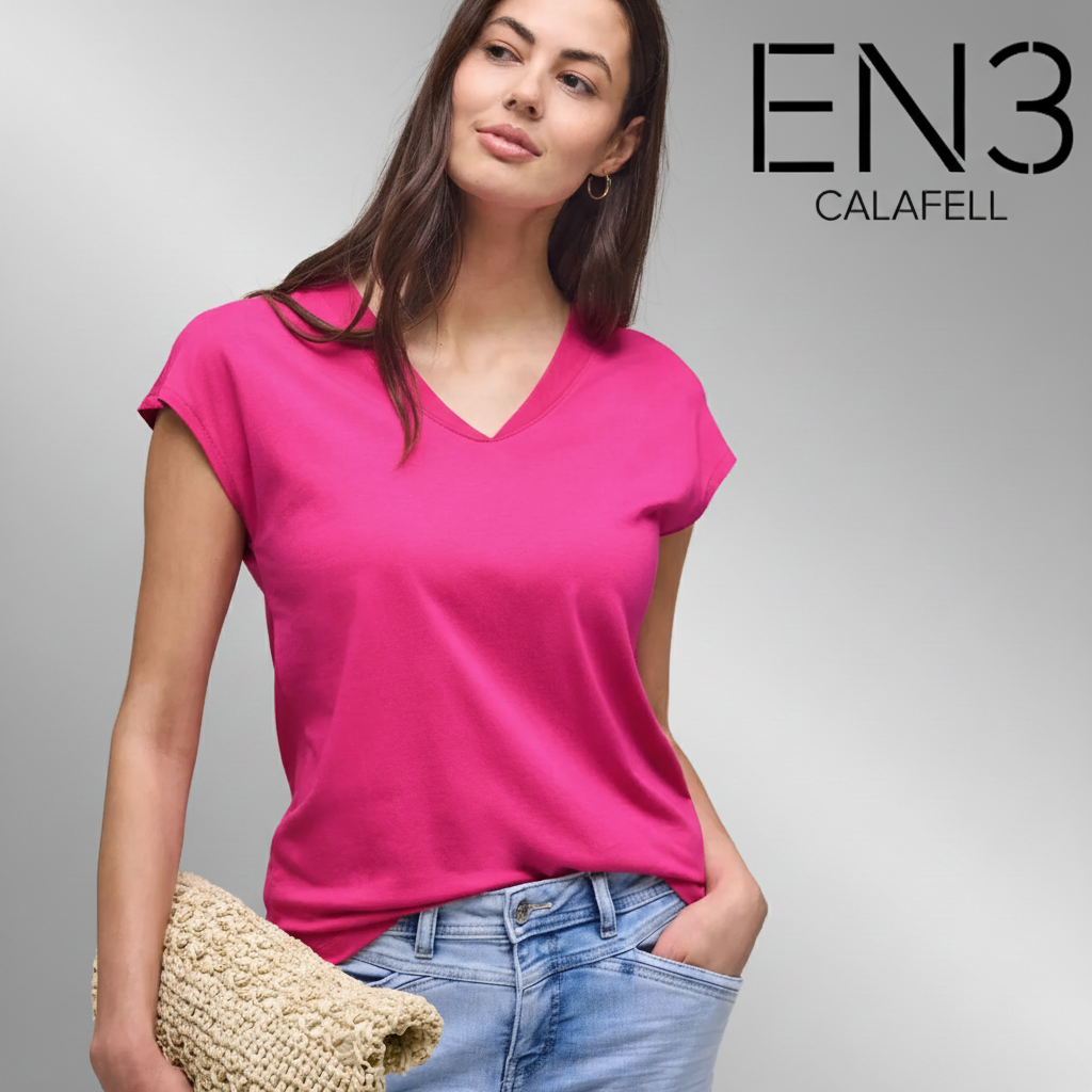 STREET ONE CAMISETA BASICA CUELLO EN V