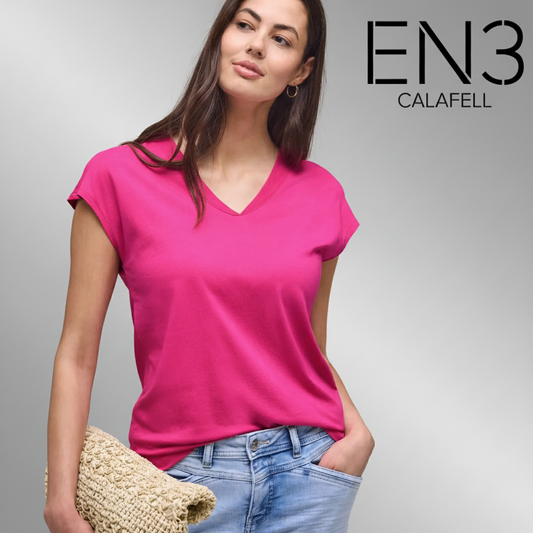 STREET ONE CAMISETA BASICA CUELLO EN V