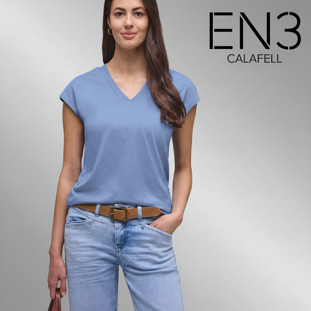 STREET ONE CAMISETA BASICA CUELLO EN V