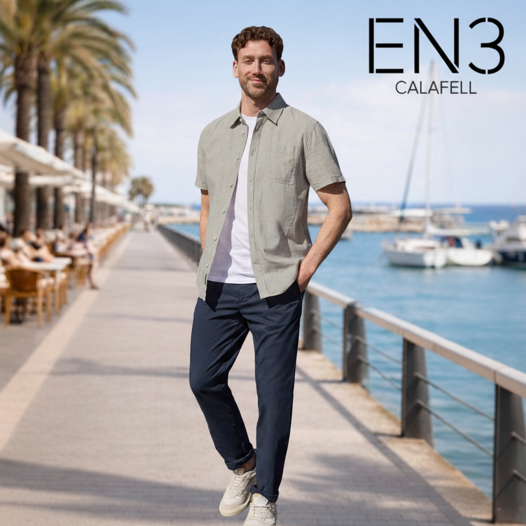 STREET ONE MEN CAMISA DE LINO MANGA CORTA