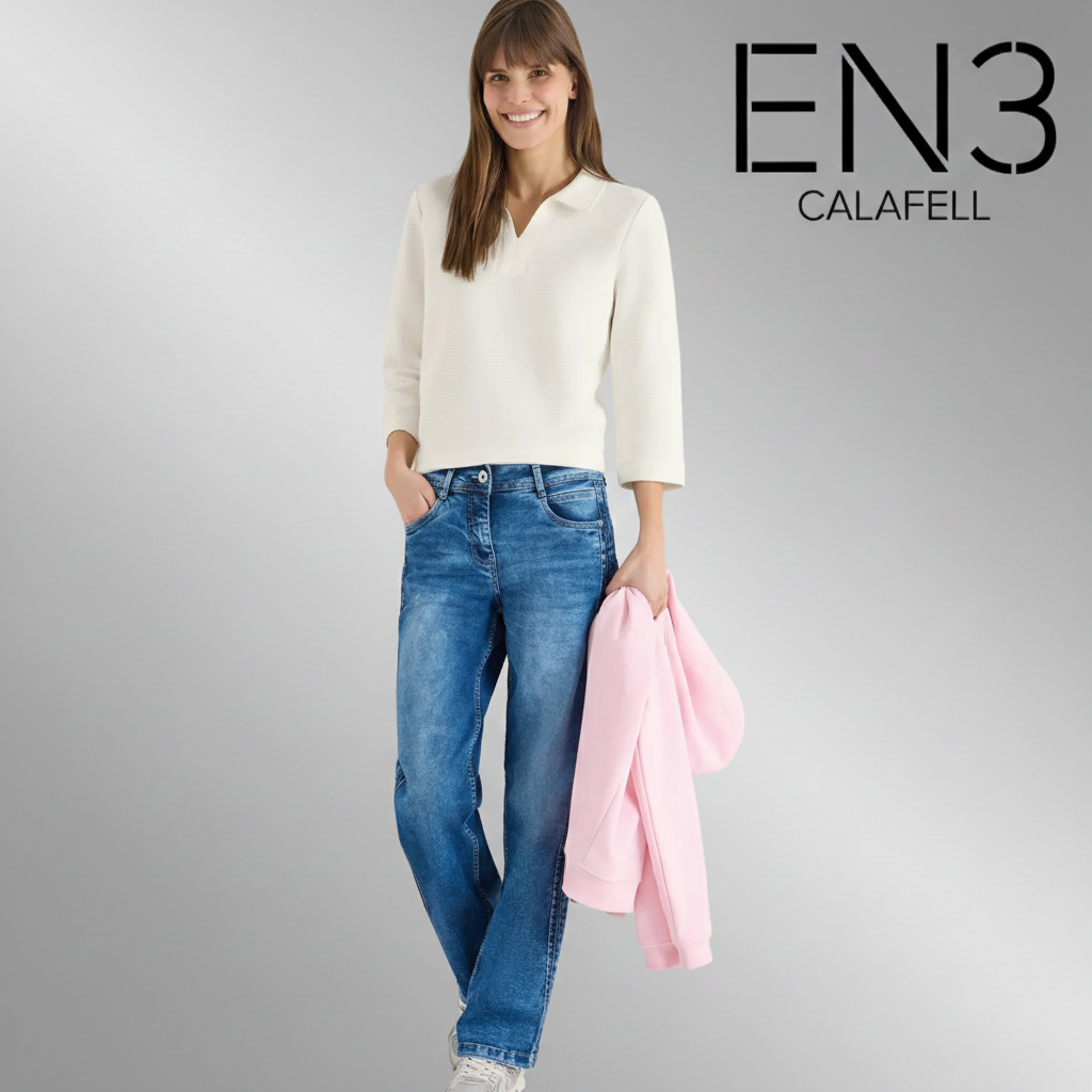 EN3CALAFELL BLUSA TEXTURIZADA BLANCA CECIL