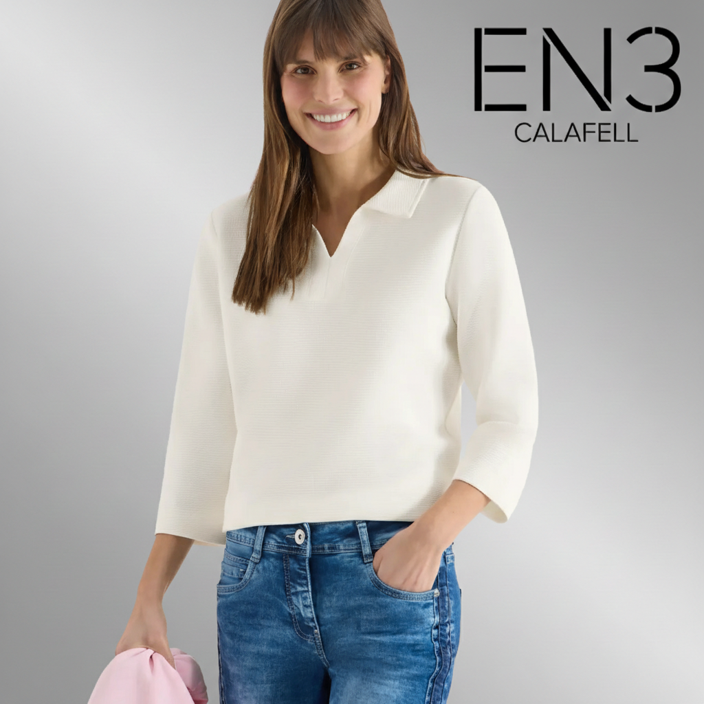 EN3CALAFELL BLUSA TEXTURIZADA BLANCA CECIL