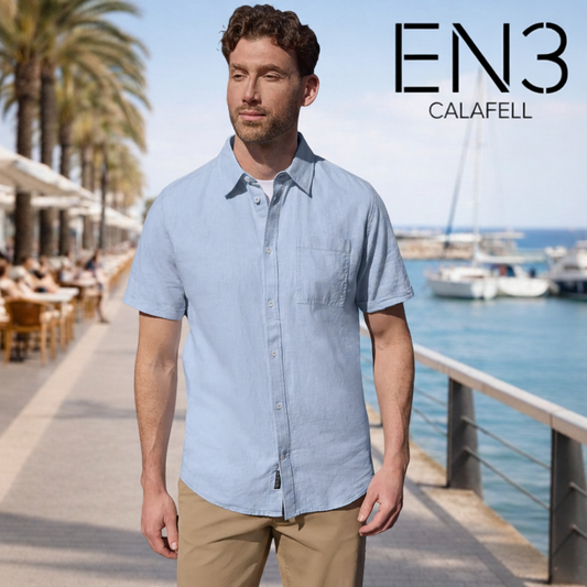 STREET ONE MEN CAMISA DE LINO MANGA CORTA A RAYAS