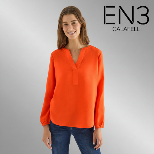 EN3CALAFELL BLUSA CUELLO PICO DE VISCOSA CECIL