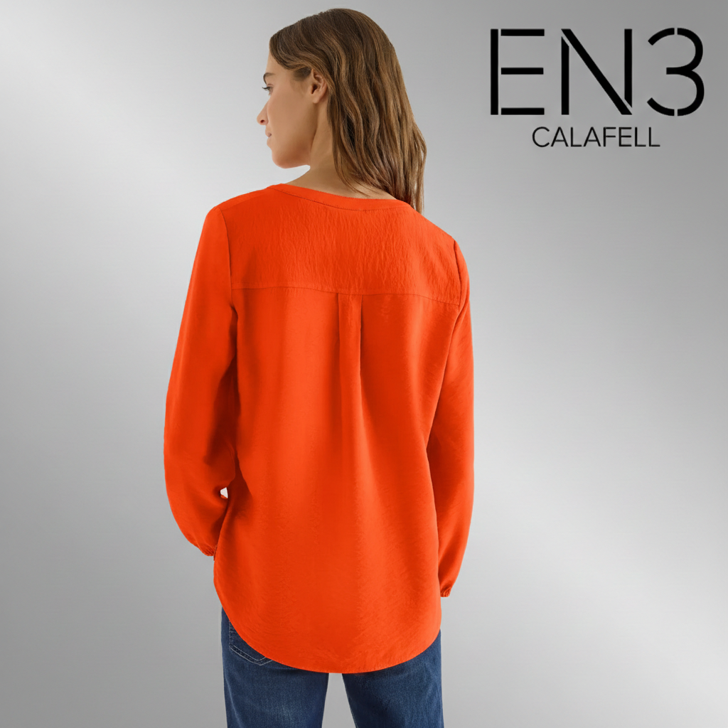 EN3CALAFELL BLUSA CUELLO PICO DE VISCOSA CECIL