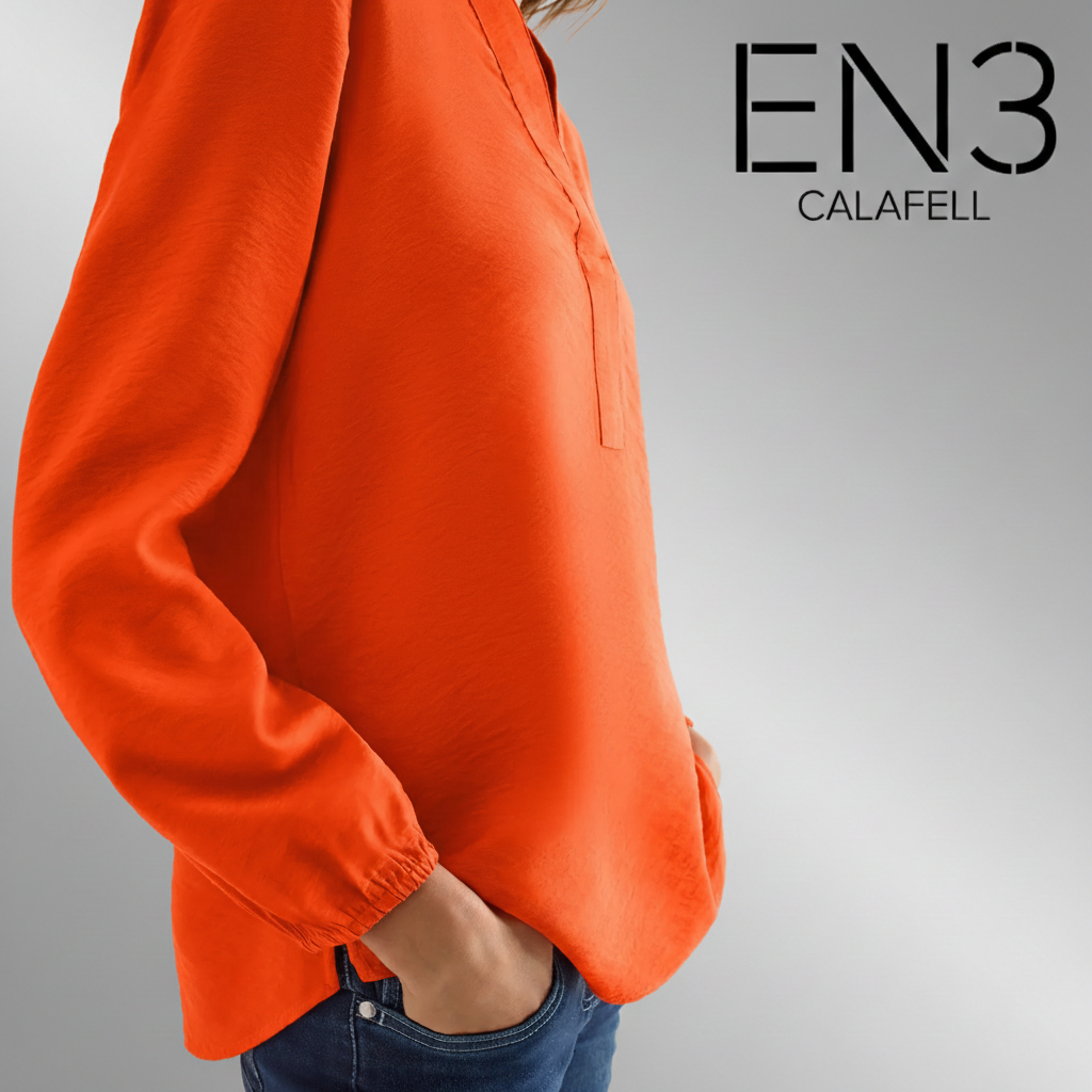 EN3CALAFELL BLUSA CUELLO PICO DE VISCOSA CECIL