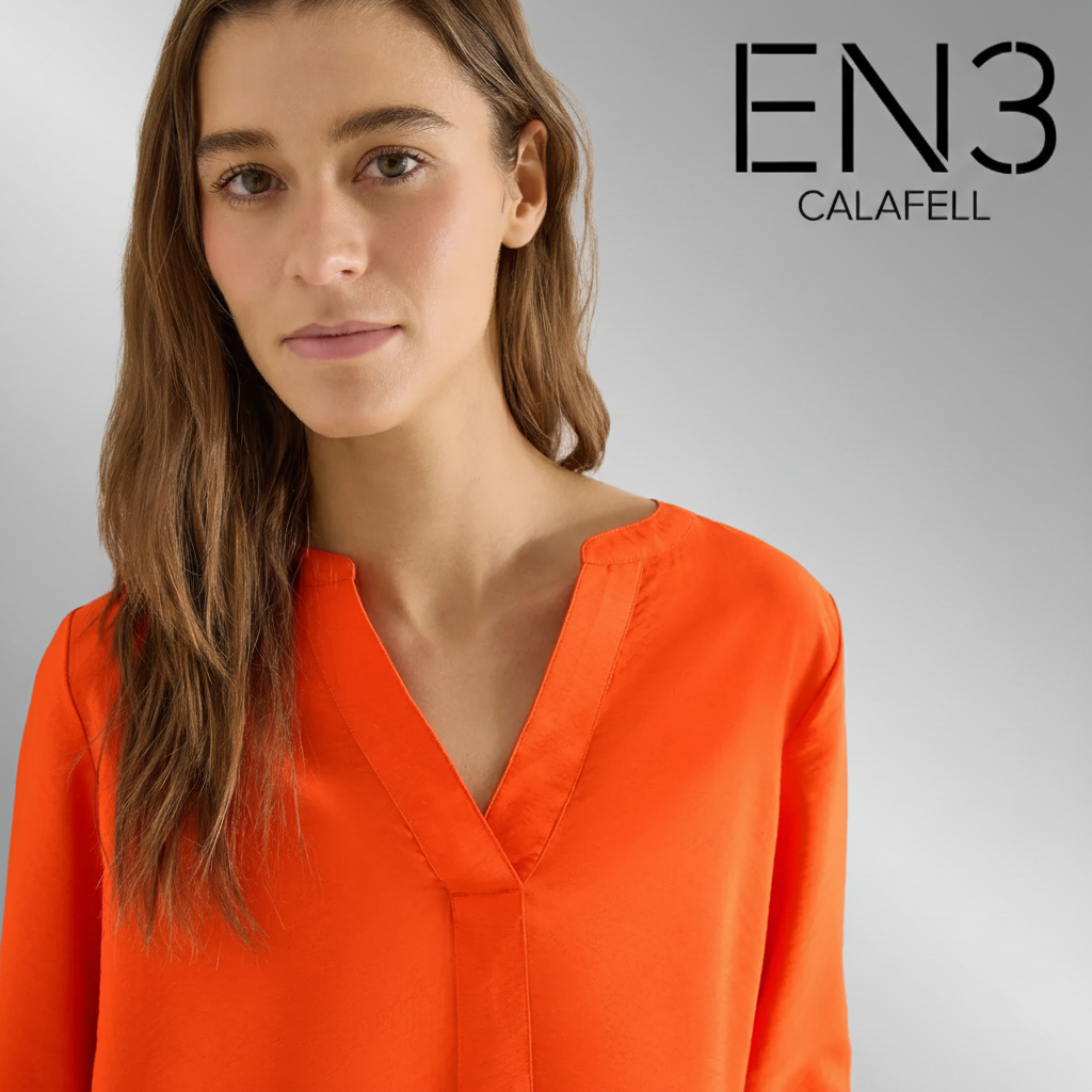 EN3CALAFELL BLUSA CUELLO PICO DE VISCOSA CECIL