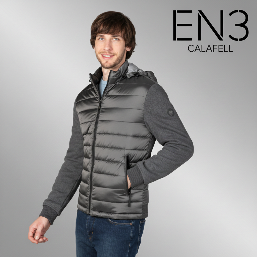 EN3CALAFELL CHAQUETA COMBINADA CON CAPUCHA DESMONTABLE