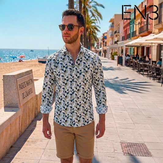 LA VESPITA CAMISA MULTITONO ESTAMPADA