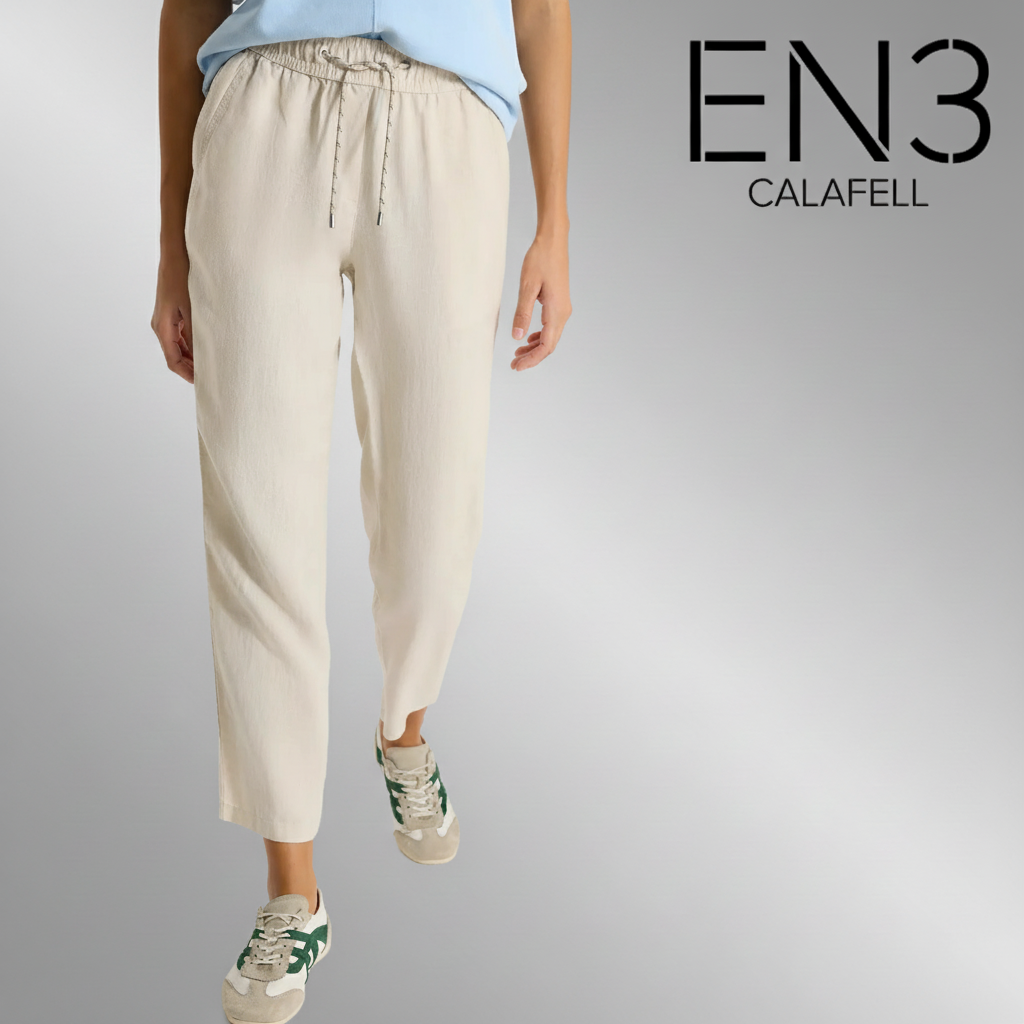 CECIL PANTALON DE LINO BEIGE