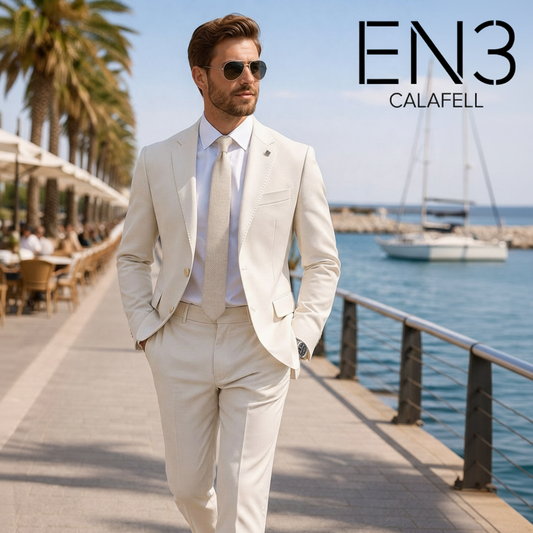 EN3CALAFELL TRAJE BEIGE SEMI SLIM FIT