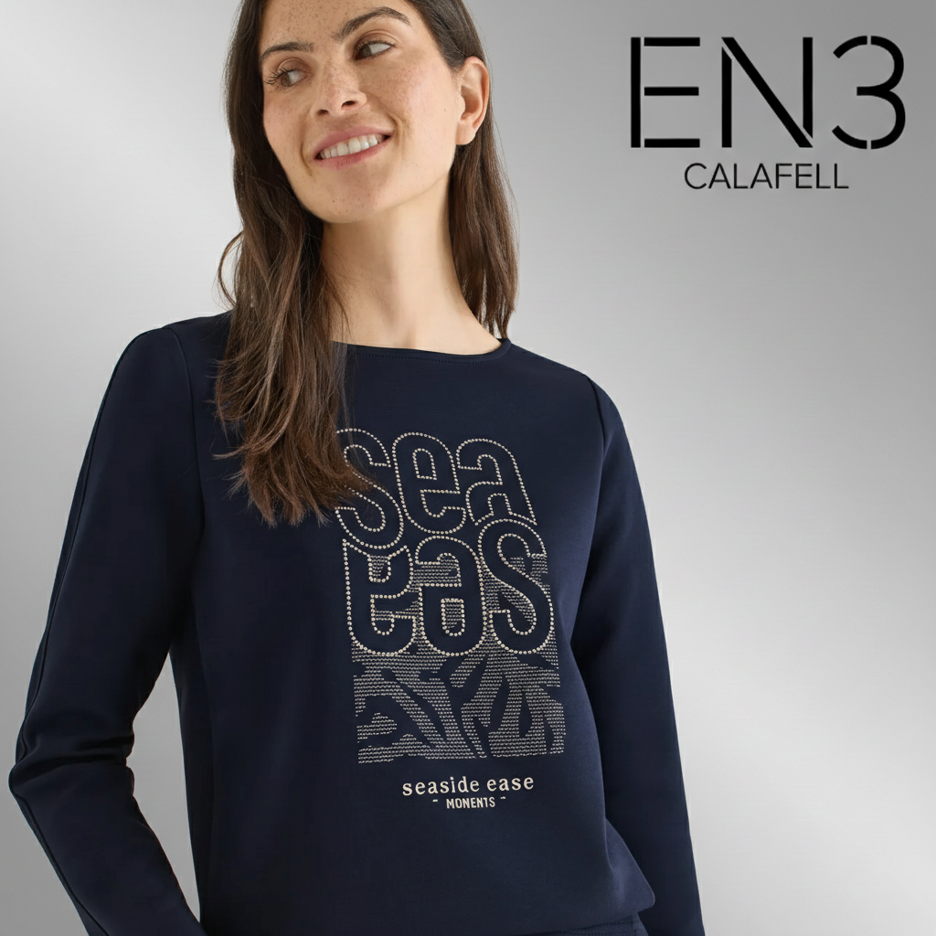 EN3CALAFELL SUDADERA AZUL STREET ONE CON TACHUELA