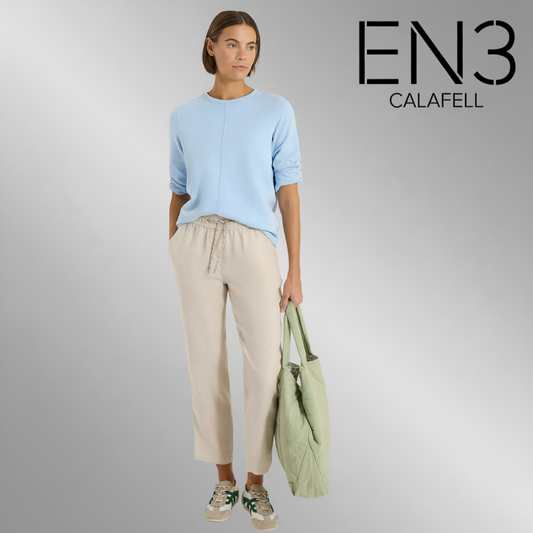 CECIL PANTALON DE LINO BEIGE