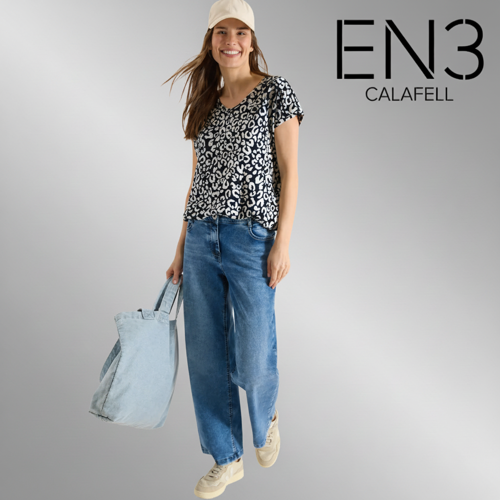 CECIL CAMISETA ESTAMPADA AZUL