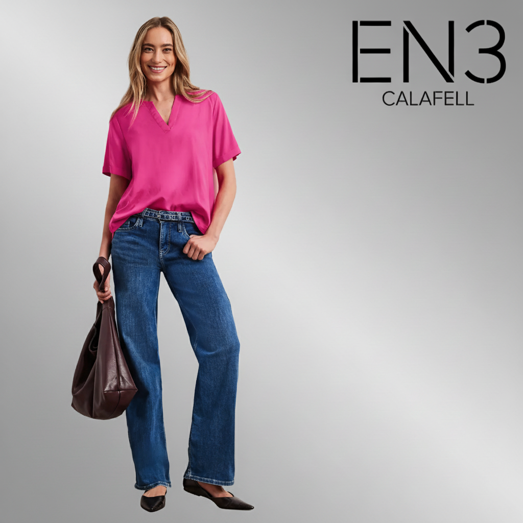 STREET ONE BLUSA BASICA FUCSIA