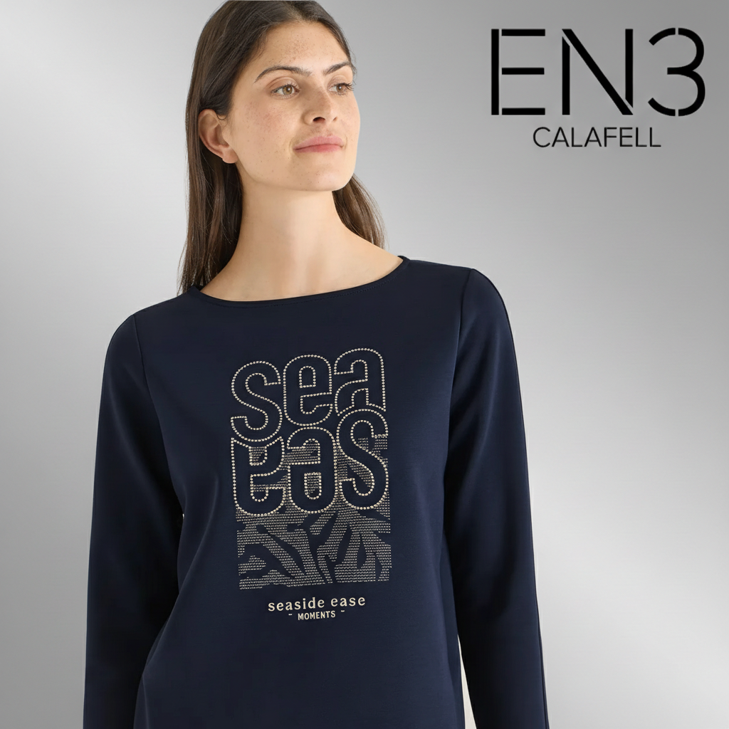 EN3CALAFELL SUDADERA AZUL STREET ONE CON TACHUELA