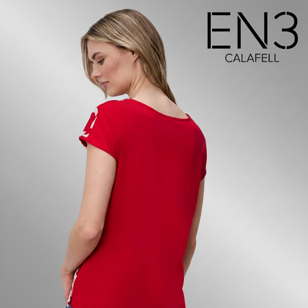 STREET ONE CAMISETA ROJA ESTAMPADA