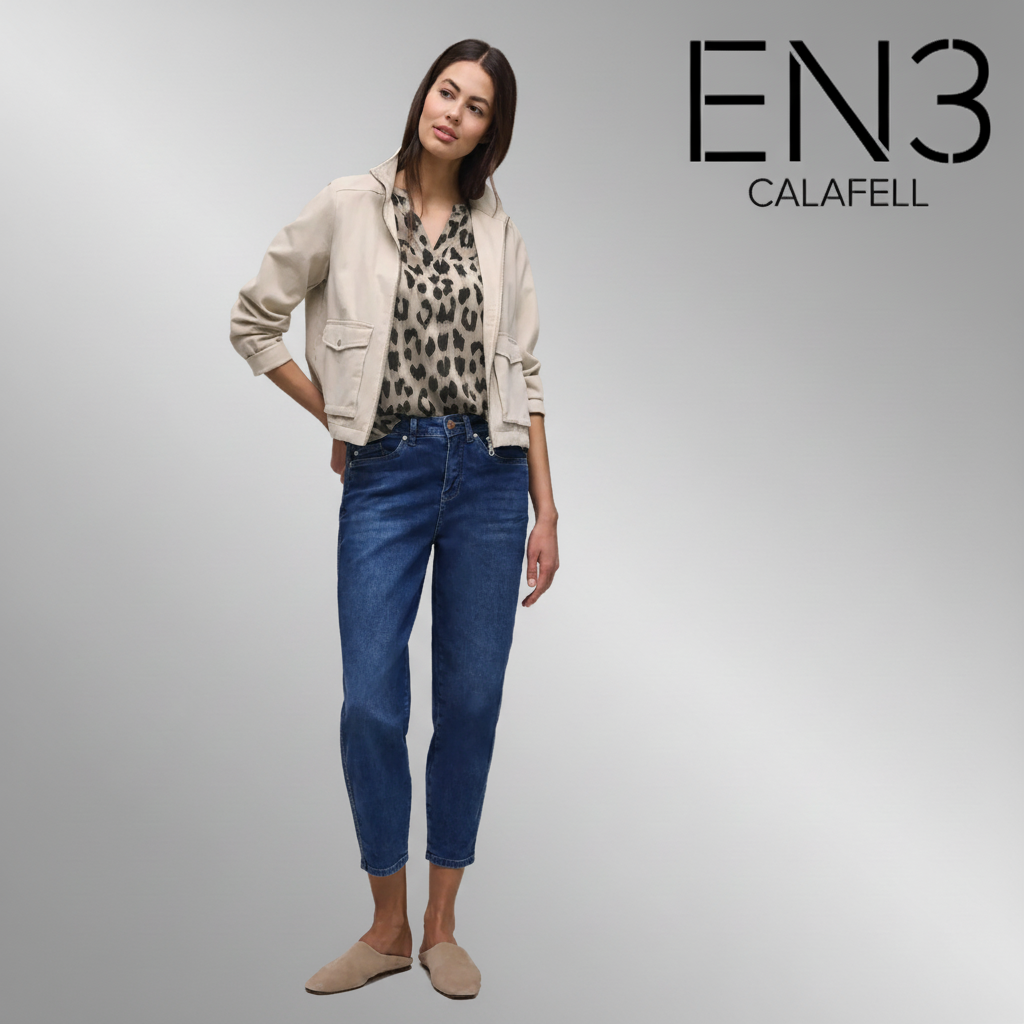 STREET ONE BLUSA BASICA CUELLO PICO ANIMAL PRINT